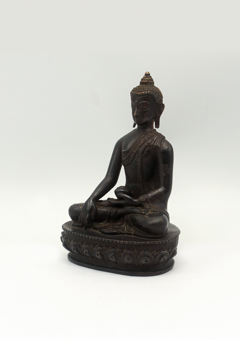 Exquistely Crafted  Shakyamuni Buddha Old Statue 4.5"H