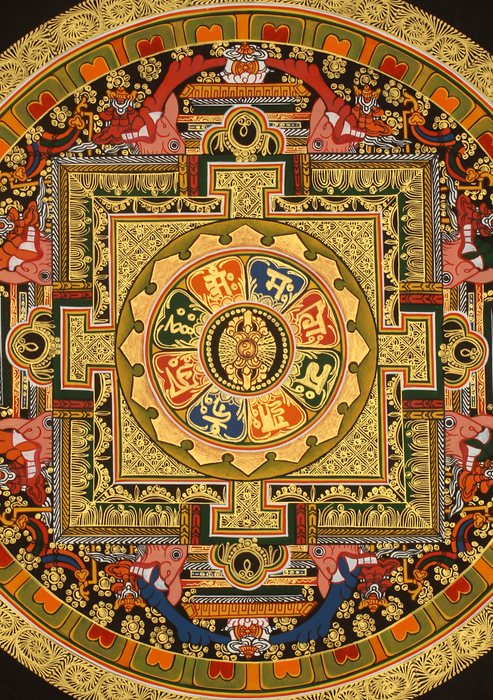 Newa Mantra Mandala Tibetan Thangka Painting