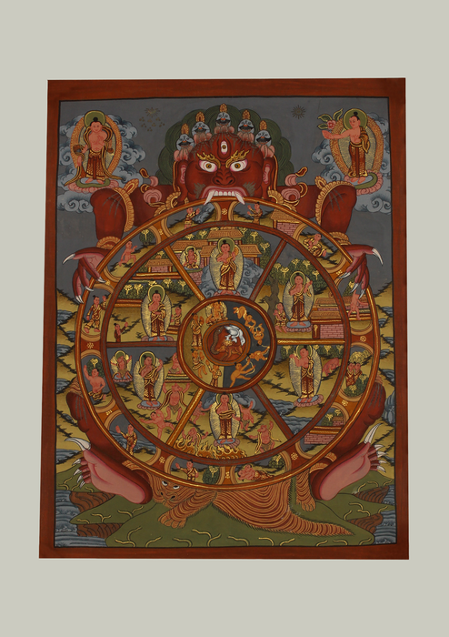 Wheel of Life Tibetan Thangka Painting