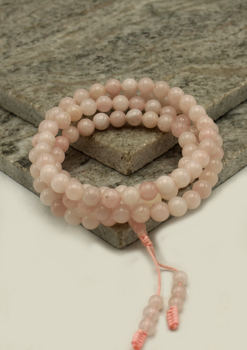 Rose Quartz 108 Beads Tibetan Prayer Mala