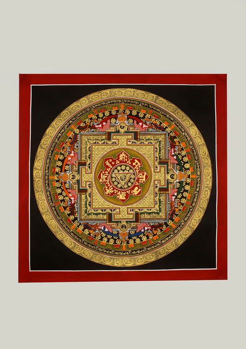 Kalachakra  Mantra Mandala  Tibetan Thangka Painting