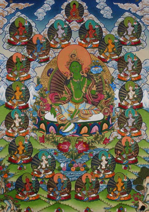 21 Tara Deity Thangka Painting