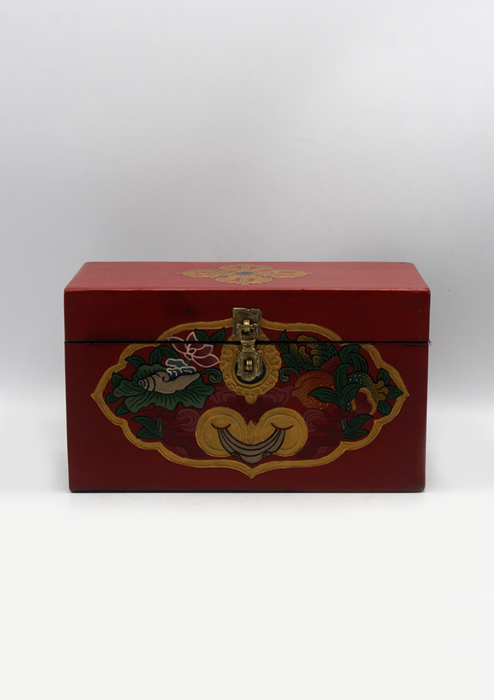 Handpainted Double Dorjee Tibetan Wooden Box