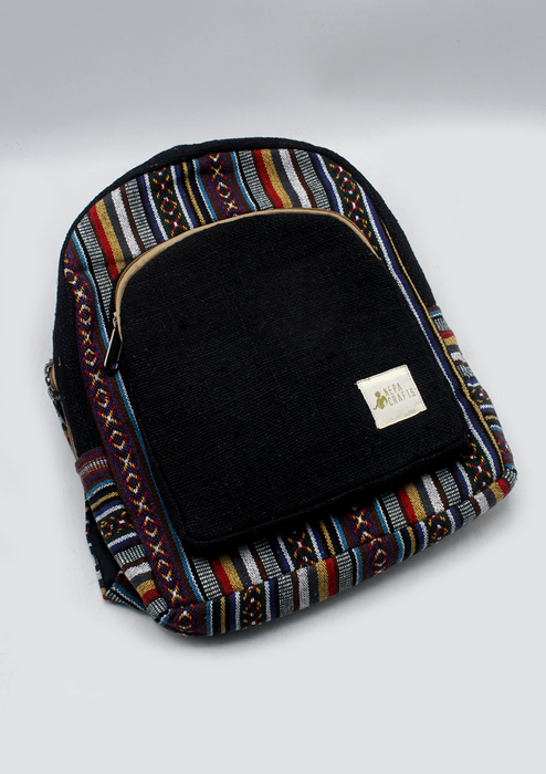 Gheri Black Hemp Back Pack