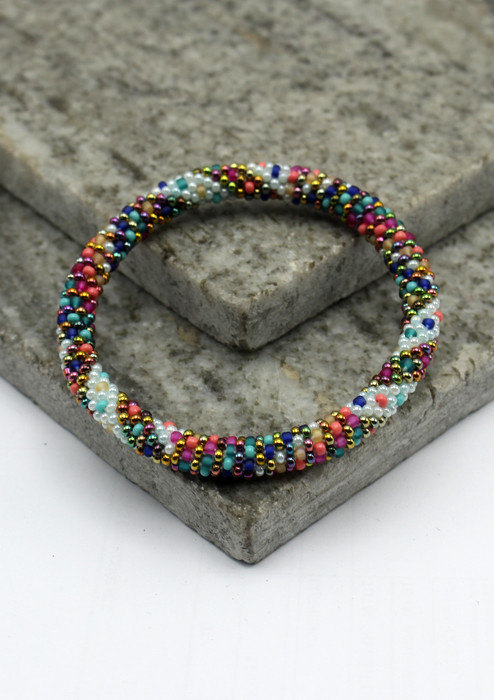 New Mexico Roll on Beads Bracelet