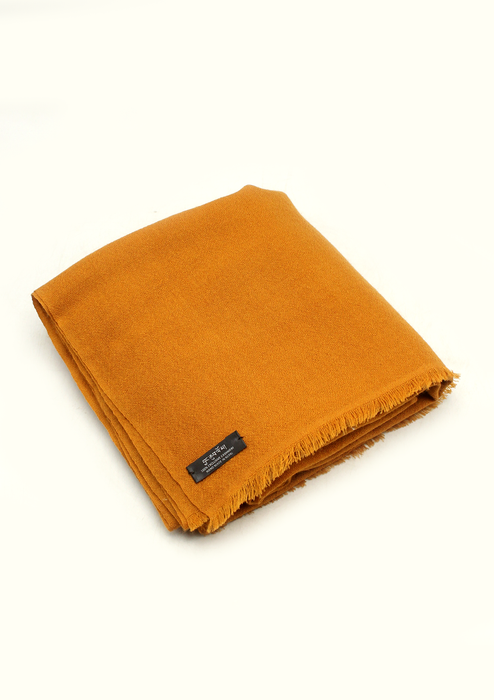 Buddhist Monk Orange Cashmere Large Shawl