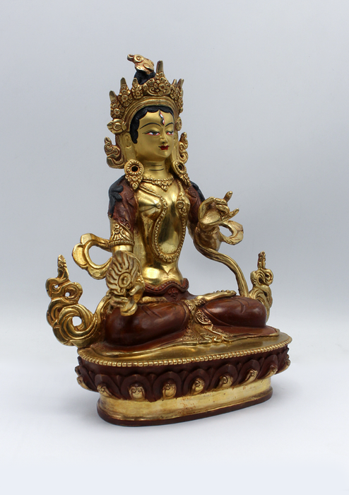 Partly Gold Plated Copper Chatra Tara 8.5" H