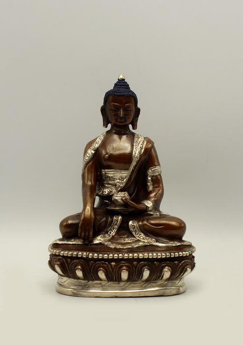 Copper Shakyamuni Buddha Statue 6"H