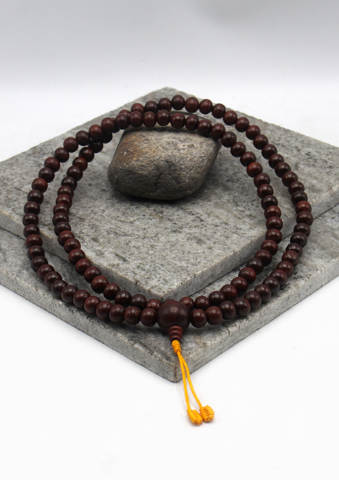 Rosewood Beads Tibetan Prayer Mala with Tassle