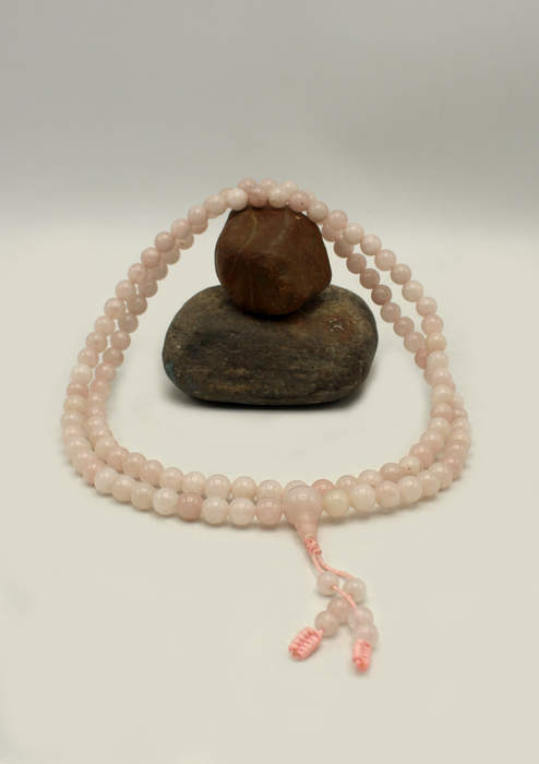 Rose Quartz 108 Beads Tibetan Prayer Mala