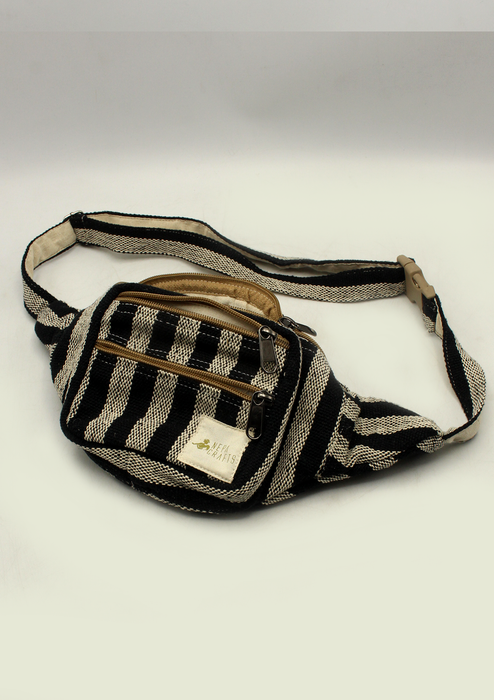 Black Hemp Fanny Pack, Hemp Waist Utility Belt