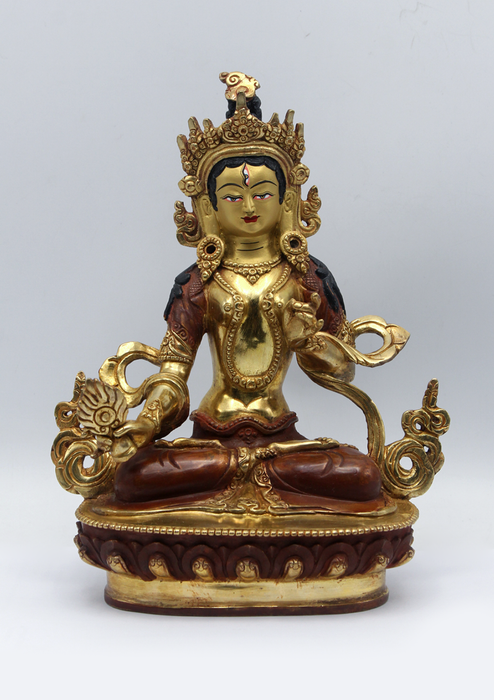 Partly Gold Plated Copper Chatra Tara 8.5" H