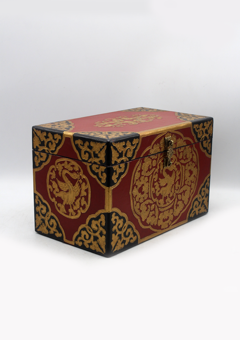 Tibetan Royal   Handpainted  Dragon Wooden Box - 12"