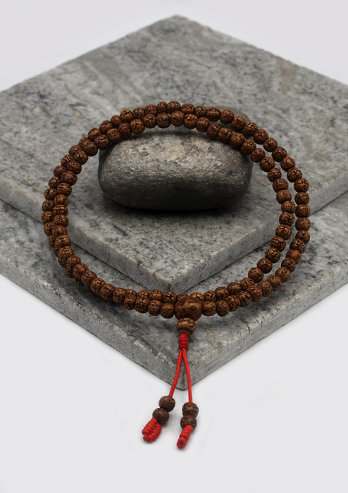 Rudrakshya Beads Tibetan Prayer Mala with Tassle