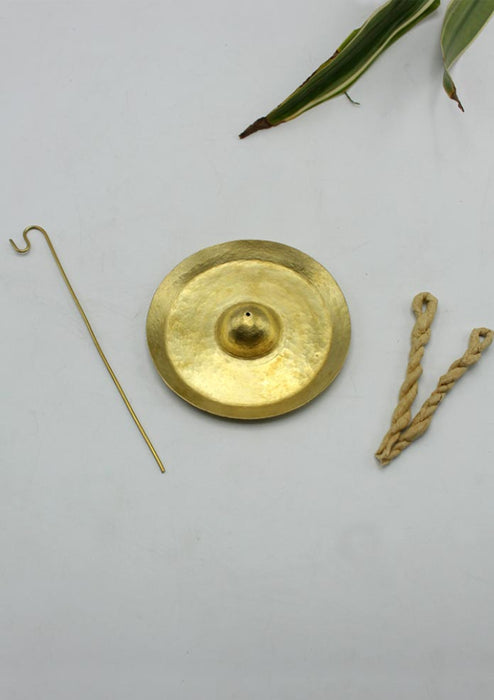 Brass Hand Hammered Premium Rope Incense Burner