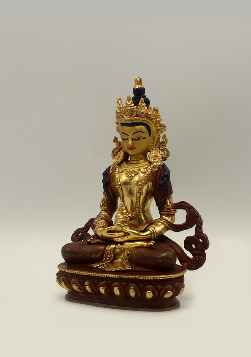 Partly Gold Plated Aparmita Statue 5.5" H