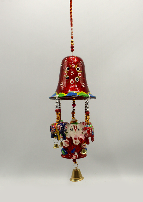 Maroon Ganesha Bell Wind Chimes