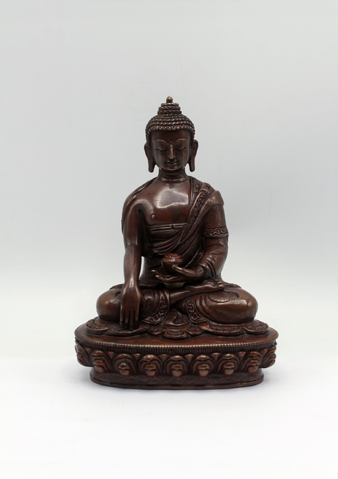 Copper Oxidized Shakyamuni Buddha Fine Quality  Statue 6"H