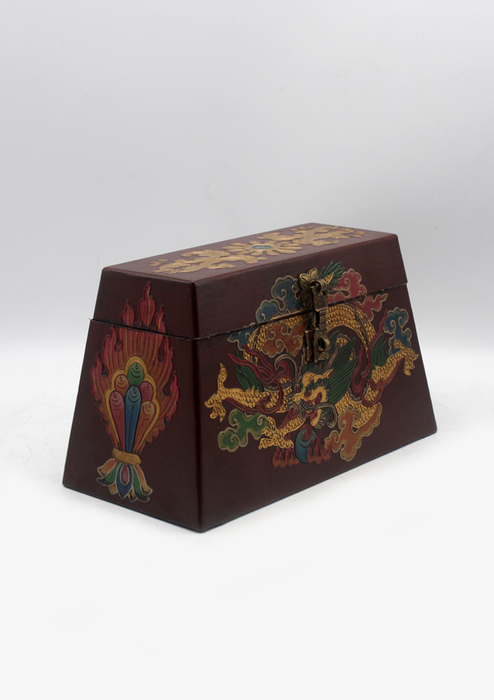 Handpainted Tibetan Jewelry Box with Dragon