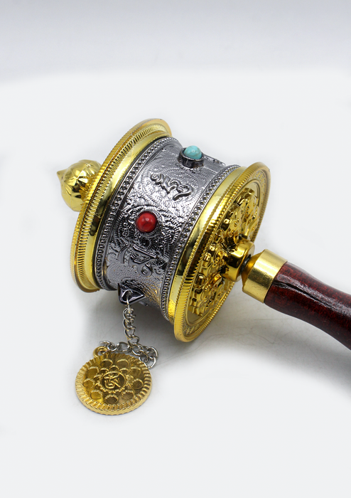 Tibetan Handheld Spinning Prayer Wheel