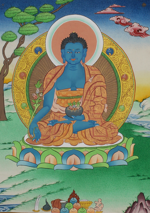 Medicine Buddha Thangka Painting