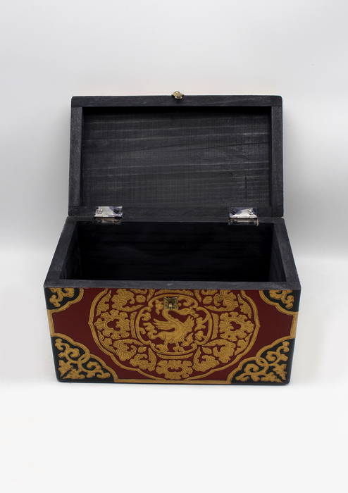 Tibetan Royal   Handpainted  Dragon Wooden Box - 12"