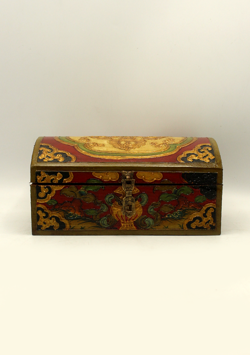 Handpainted Tibetan Wooden Double Dorjee Optical Box