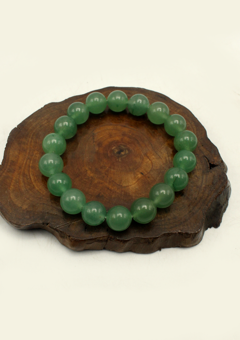 Green Jade Beads Mala Bracelet