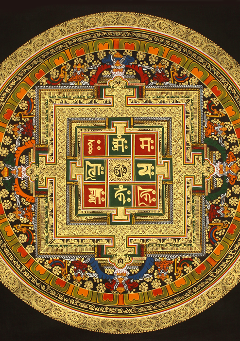 Kalachakra Mantra Mandala Tibetan Thangka Painting