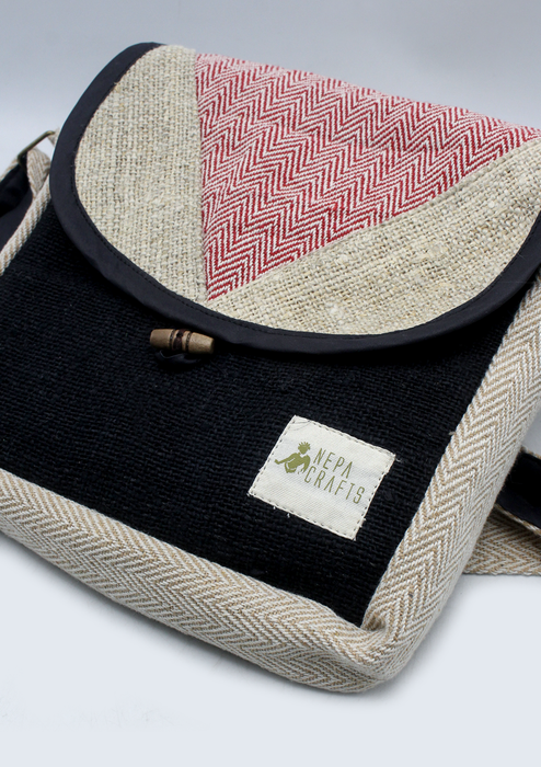 Multi zipper Hemp Passport Travel Bag