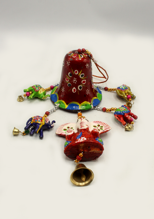 Maroon Ganesha Bell Wind Chimes