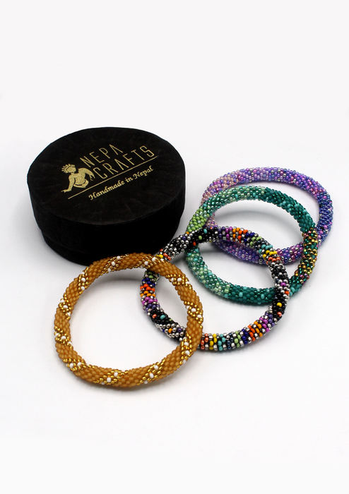 Christmas Roll on Beads Bracelet Gift Set Box