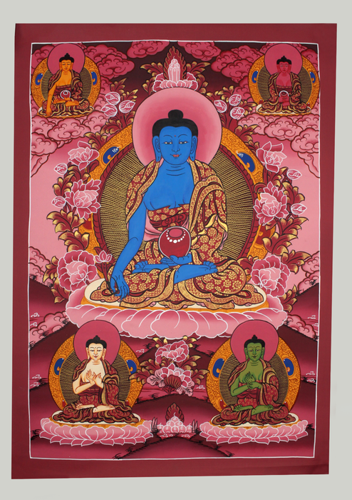 Medicine Buddha Thangka Painting