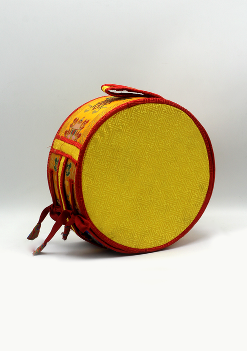 Tibetan Buddhist Ritual Hand Painted  Chod Drum Damaru