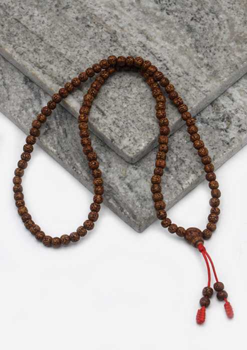 Rudrakshya Beads Tibetan Prayer Mala with Tassle