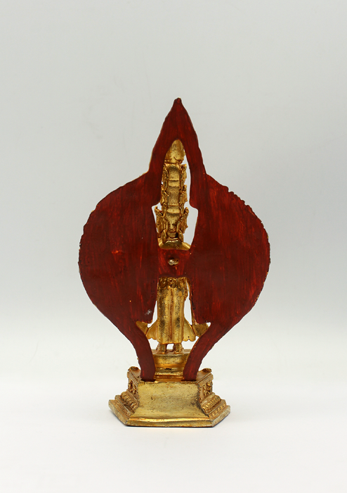 Gold Plated Bodhisattva Avalokiteshvara Statue 6"