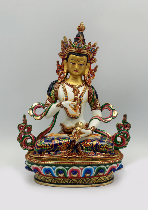 Partly Gold Plated Bodhisattva Vajrasattva Statue