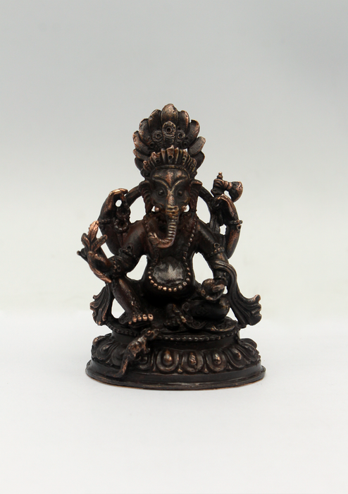 Copper Mini Ganesha Statue 2"