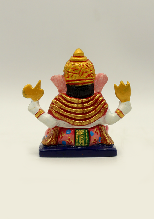 Hand Painted Brass Ganesha Statue