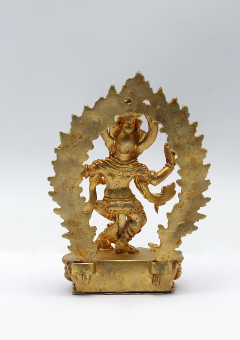 Gold Plated Ganesha Statue 4"H