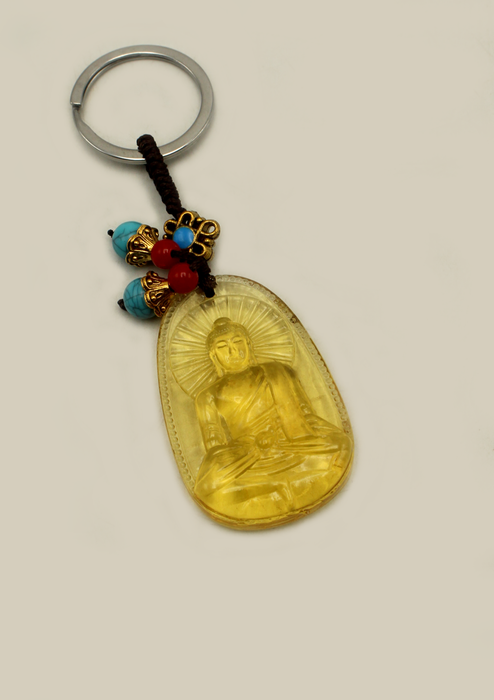 Buddhist Deity Glass Resin Key Chain