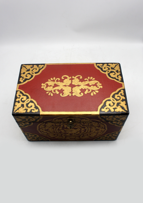 Tibetan Royal   Handpainted  Dragon Wooden Box - 12"