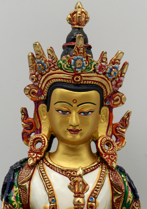 Partly Gold Plated Bodhisattva Vajrasattva Statue