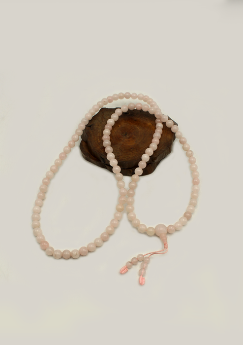 Rose Quartz 108 Beads Tibetan Prayer Mala