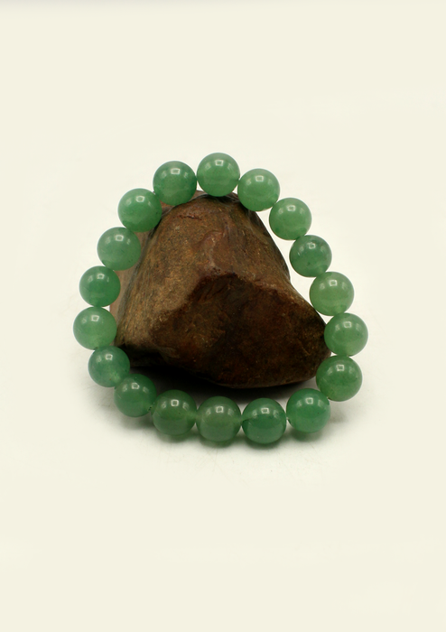 Green Jade Beads Mala Bracelet