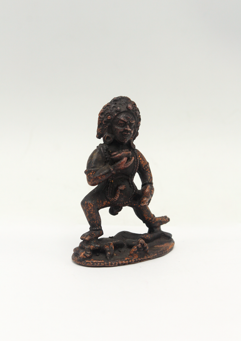 Copper Mini Black Jambala Statue 2"