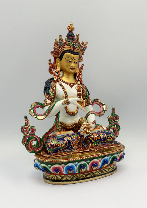 Partly Gold Plated Bodhisattva Vajrasattva Statue