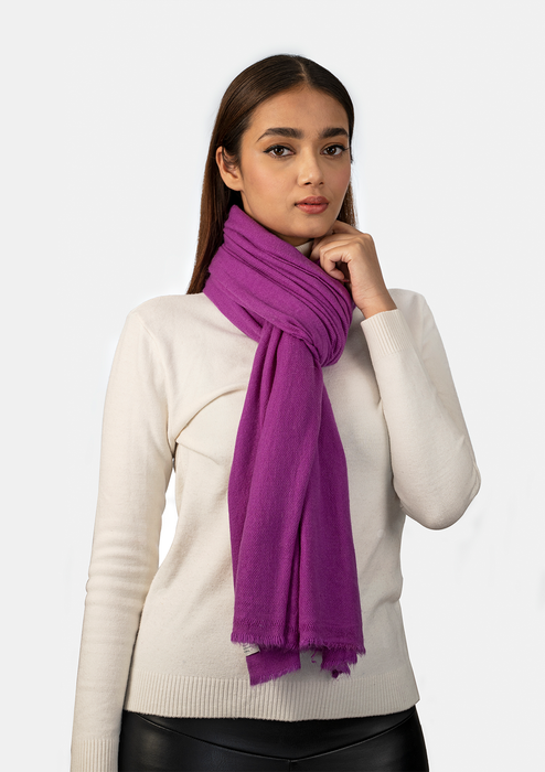 Pure Pashmina light aubergine   Purple Shawl