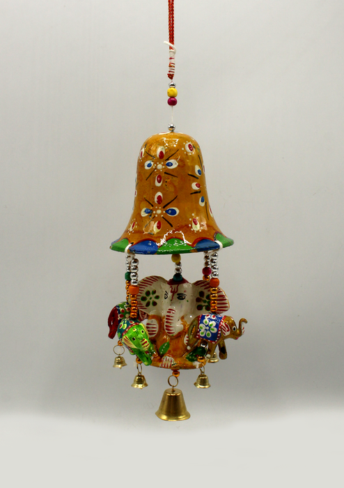 Yellow Ganesha Bell Wind Chimes