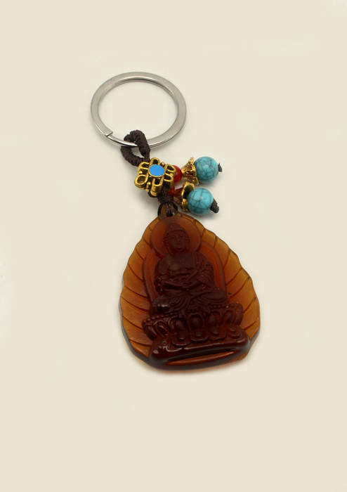 Buddhist Deity Glass Resin Key Chain